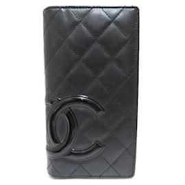 Chanel-Cartera plegable CC Cambon A26717-Negro