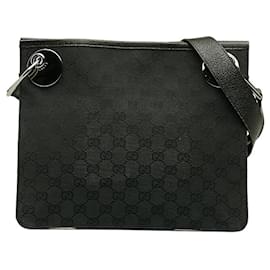 Gucci-GG Canvas Eclipse Crossbody Bag 120841-Black