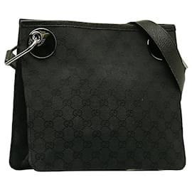 Gucci-GG Canvas Eclipse Crossbody Bag 120841-Black
