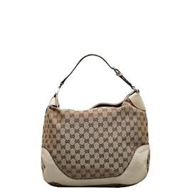 Gucci-GG Canvas Charlotte Shoulder Bag 203506-Beige