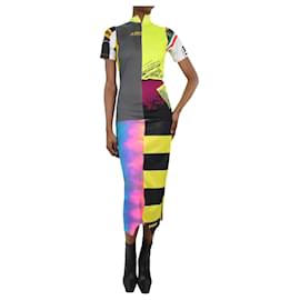 Autre Marque-Multicoloured reconstructed cycling jersey dress - size XS-Multiple colors