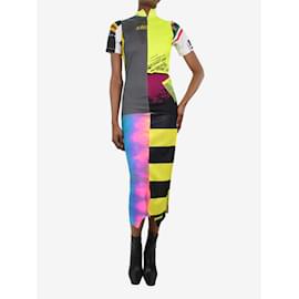Autre Marque-Multicoloured reconstructed cycling jersey dress - size XS-Multiple colors