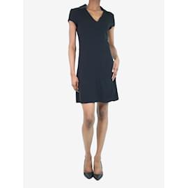 Theory-Black short sleeve mini dress - size UK 4-Black