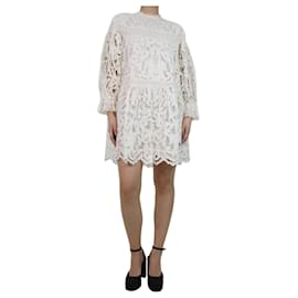 Ulla Johnson-Cream floral lace dress - size UK 8-Cream