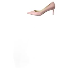 Jimmy Choo-Pink pointed toe patent heels - size EU 38.5-Pink