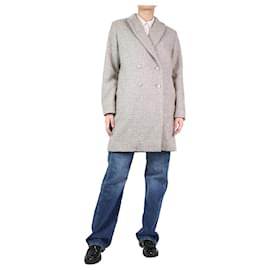 Autre Marque-Casaco de lã cinza com peito forrado - tamanho UK 12-Cinza