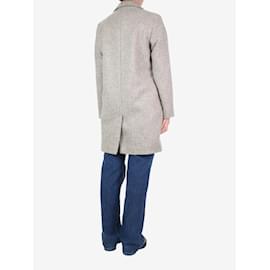 Autre Marque-Grey double-breasted wool coat - size UK 12-Grey