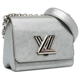 Louis Vuitton-Louis Vuitton Silver Epi Twist PM-Silvery