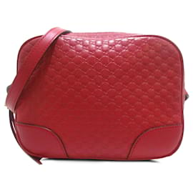 Gucci-Gucci Red Microguccissima Bree Crossbody Bag-Red