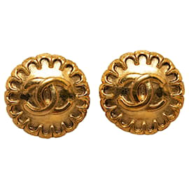 Chanel-Pendientes de clip Chanel Gold CC-Dorado