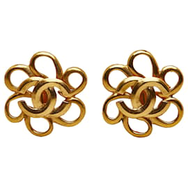 Chanel-Pendientes de clip Chanel Gold CC-Dorado