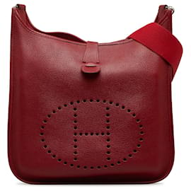 Hermès-Hermes Red Clemence Evelyne II GM-Rot