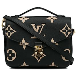 Louis Vuitton-Louis Vuitton Black Monogram Empreinte Pochette Metis-Black