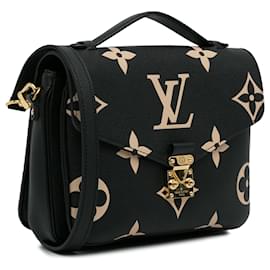 Louis Vuitton-Louis Vuitton Black Monogram Empreinte Pochette Metis-Black