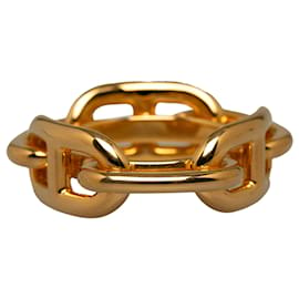 Hermès-Anillo de bufanda Hermes Gold Regate-Dorado