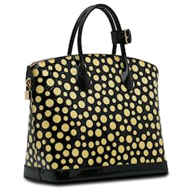 Louis Vuitton-Louis Vuitton Yellow x Yayoi Kusama Monogram Infinity Dots Lockit MM-Yellow