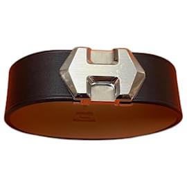 Hermès-Pulsera super H Hermès negro-Negro