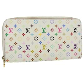 Louis Vuitton-LOUIS VUITTON Monogram Multicolor Zippy Wallet Portefeuille Blanc M60241 Auth LV 61984-Blanc