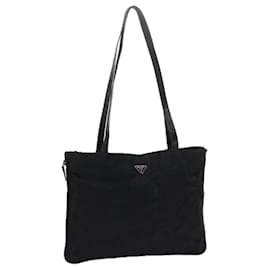 Prada-PRADA Tote Bag Nylon Black Auth 61707-Black