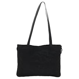 Prada-PRADA Tote Bag Nylon Black Auth 61707-Black