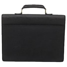 Louis Vuitton-LOUIS VUITTON Epi Serviette Conseiller Briefcase Black M54422 LV Auth 61710-Black