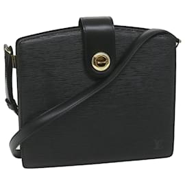 Louis Vuitton-LOUIS VUITTON Epi Capuchin Umhängetasche Schwarz M52342 LV Auth-Folge2696-Schwarz