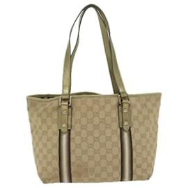 Gucci-Borsa tote GUCCI in tela GG Sherry Line Beige Nero 137896 auth 61423-Nero,Beige