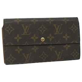 Louis Vuitton-LOUIS VUITTON Monogram Pochette Porte Monnaie Credit Wallet M61725 Ep de autenticação2781-Monograma
