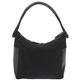 Gucci-GUCCI Shoulder Bag Nylon Leather Black 001 3766 Auth ep2690-Black