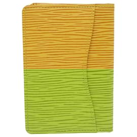 Louis Vuitton-LOUIS VUITTON Epi Organizer Dupoch Card Case Yellow M63589 LV Auth 62120-Yellow