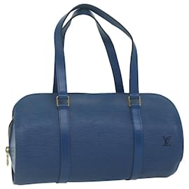 Louis Vuitton-LOUIS VUITTON Epi Soufflot Hand Bag Blue M52225 LV Auth 62069-Blue