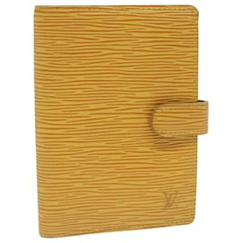 Louis Vuitton-LOUIS VUITTON Epi Agenda PM Day Planner Cover Yellow R20059 LV Auth yk9894-Amarelo