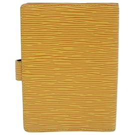 Louis Vuitton-LOUIS VUITTON Epi Agenda PM Day Planner Cover Yellow R20059 LV Auth yk9894-Amarelo