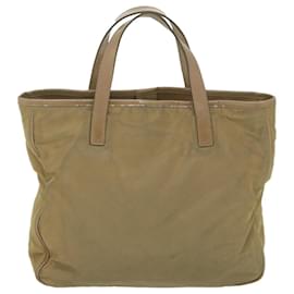 Prada-PRADA Hand Bag Nylon Beige Auth 61960-Beige