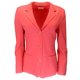 Autre Marque-Colombo Pink Three-Button Cashmere Fleece Kate Jacket-Pink