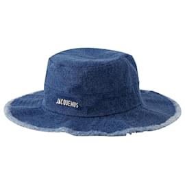 Jacquemus-Chapeau Bob Le Bob Artichaut - Jacquemus - Coton - Bleu Denim-Bleu