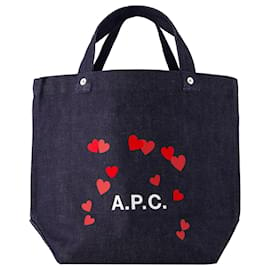 Apc-Bolsa Thais Mini Blondie Shopper - A.P.C. - Algodão - Azul-Azul