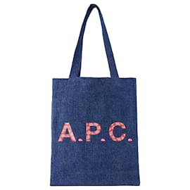 Apc-Sac Shopper Lou - A.P.C. - Coton - Jean bleu-Bleu
