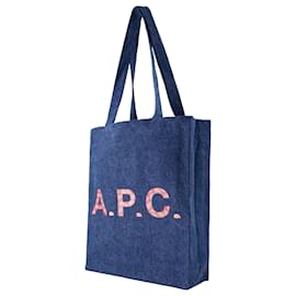 Apc-Bolsa Lou Shopper - A.P.C. - Algodão - Jeans Azul-Azul