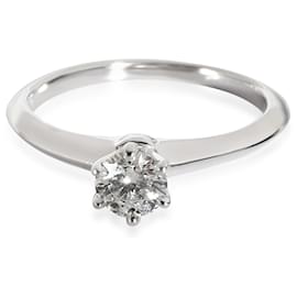 Tiffany & Co-TIFFANY & CO. Diamond Engagement Ring in Platinum G VS1 0.34 ctw-Silvery,Metallic