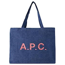 Apc-Diane Shopper-Tasche - A.P.C. - Baumwolle - Blauer Denim-Blau