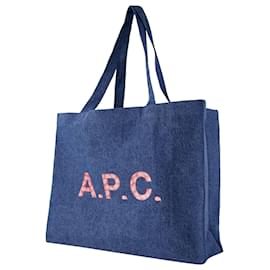 Apc-Diane Shopper-Tasche - A.P.C. - Baumwolle - Blauer Denim-Blau