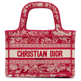 Dior-Mini borsa per libri ricamata rossa Dior-Rosso