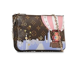 Louis Vuitton-Pochette con zip foderata con monogramma marrone Louis Vuitton Illustre Vivienne Shanghai-Marrone