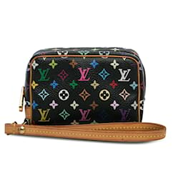 Louis Vuitton-Louis Vuitton Schwarzes Monogramm Mehrfarbige Trousse Wapity-Schwarz