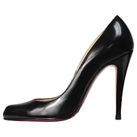 Christian Louboutin-Sapatos de couro preto - tamanho UE 36-Preto