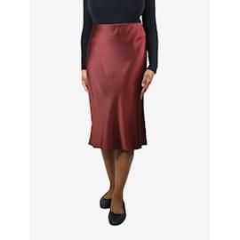 Joseph-Burgundy silk satin skirt - size UK 14-Dark red