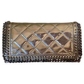 Stella Mc Cartney Cartera Stella McCartney de charol plateado con efecto acolchado Plata