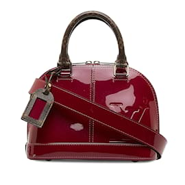 Louis Vuitton-Cartable rouge Louis Vuitton Vernis Miroir Alma BB-Rouge