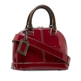 Louis Vuitton-Bolsa Louis Vuitton Vernis Miroir Alma BB vermelha-Vermelho